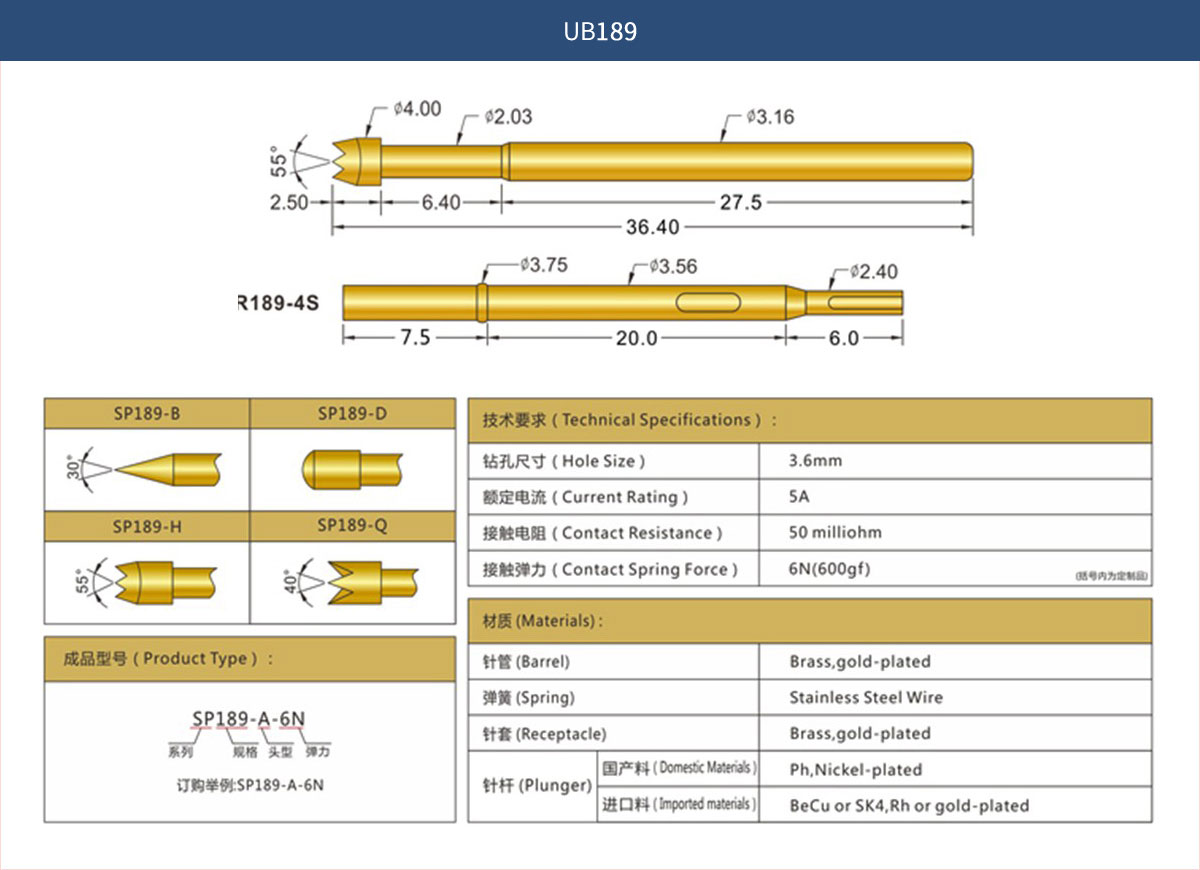 UB探针列 UB189